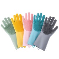 Amazon hottest Selling Diswashable Cleaning Silicone Brush Gloves