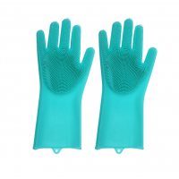 Silicone Ruber Latex Wash Dishes Brush Safety Household Cleaning Brush Scrubber Gloves