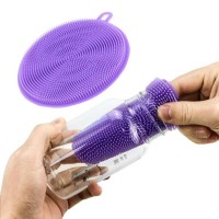 Magic Soft Silicone Dishes Washing Cleaning Brush Silicone Scrubber for Dishwashing Housekeeping